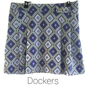 Dockers Golf Skirt Skort sz.12 Purple  Blue Yellow